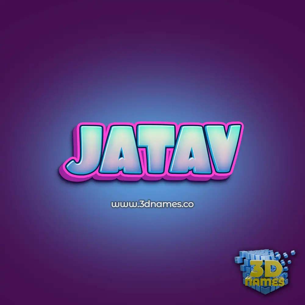 jatav in Phat Purple style - 3D name wallpaper