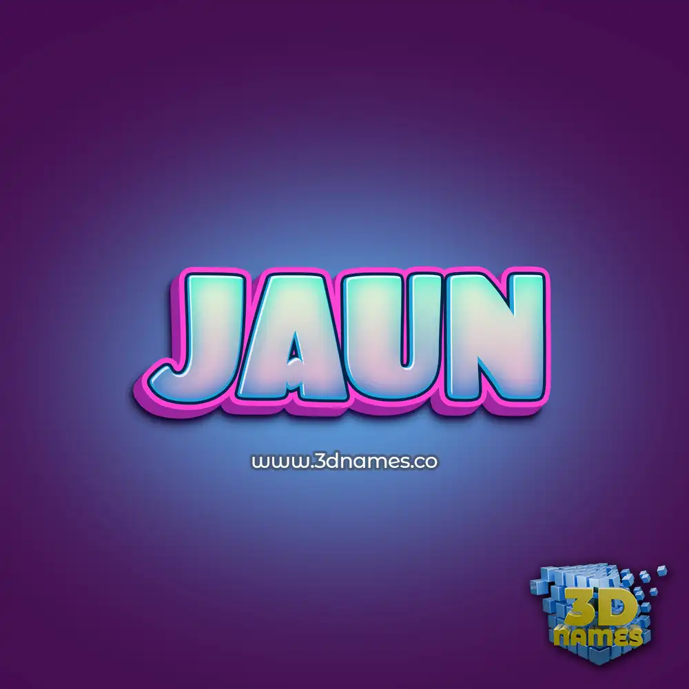 jaun in Phat Purple style - 3D name wallpaper