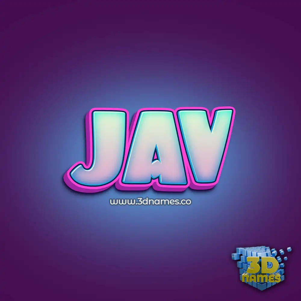 jav in Phat Purple style - 3D name wallpaper