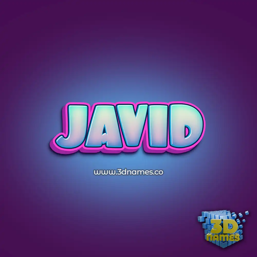 javid in Phat Purple style - 3D name wallpaper