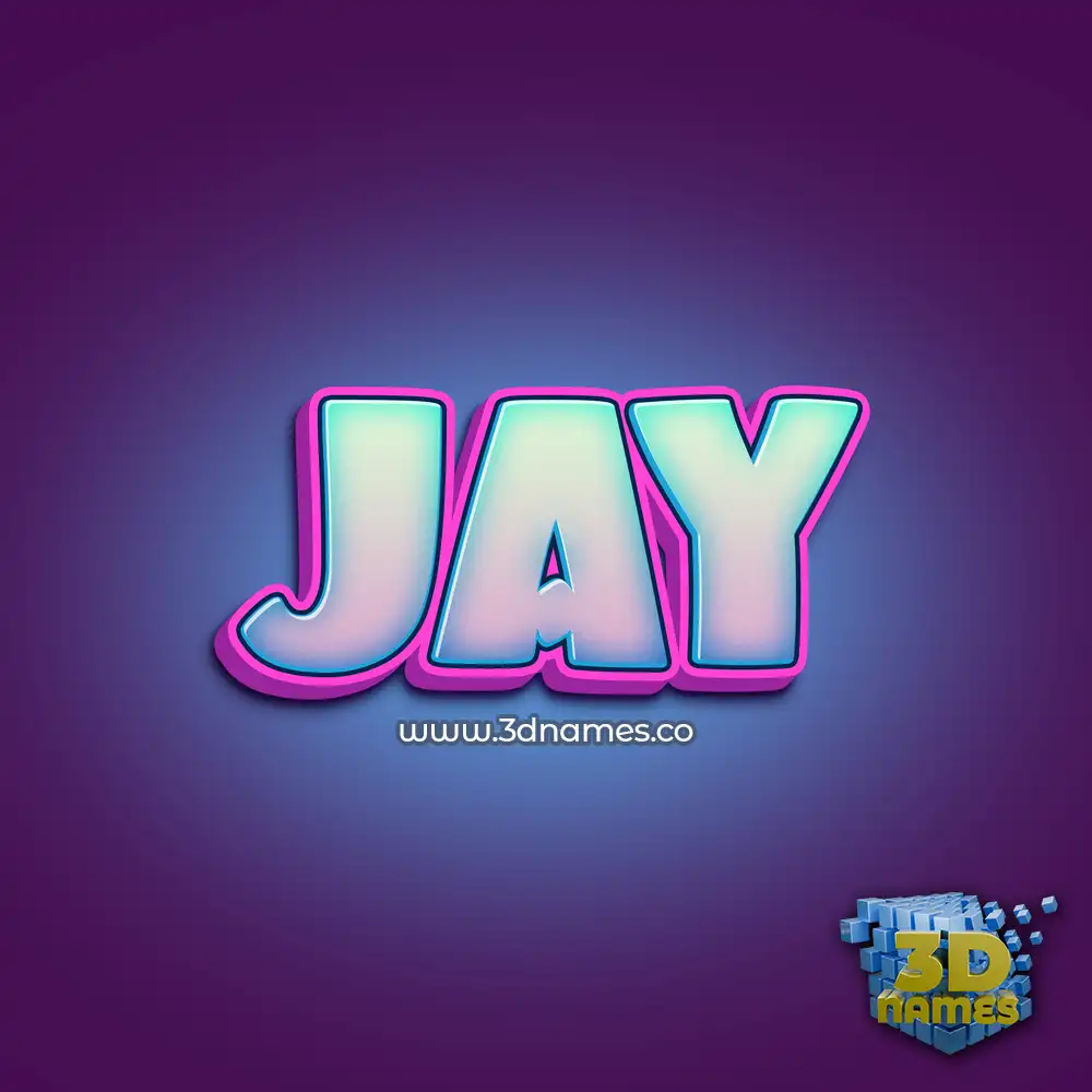 jay in Phat Purple style - 3D name wallpaper