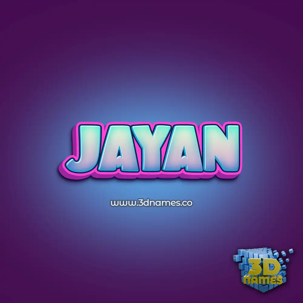 jayan in Phat Purple style - 3D name wallpaper