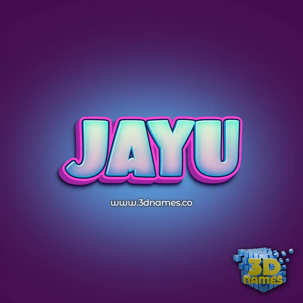 jayu in Phat Purple style - 3D name wallpaper