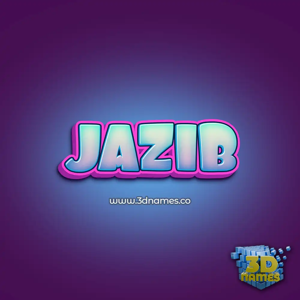 jazib in Phat Purple style - 3D name wallpaper