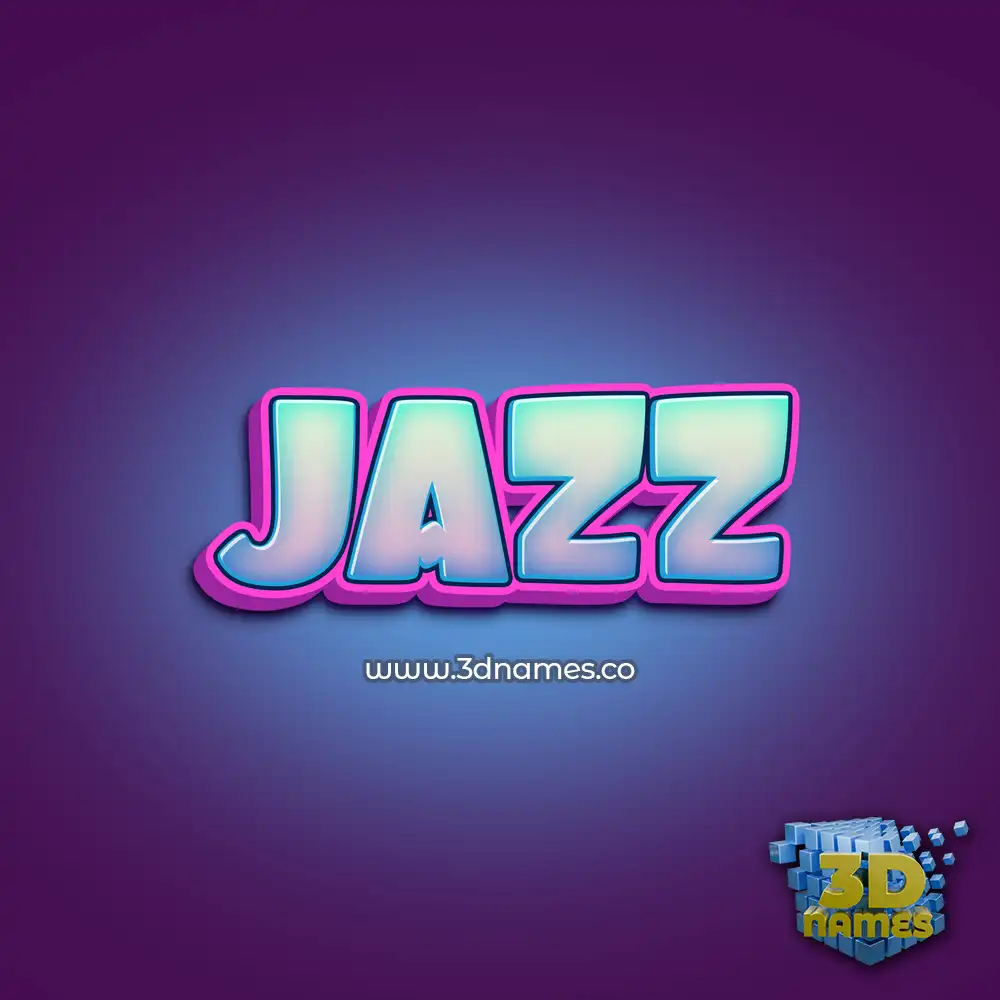 jazz in Phat Purple style - 3D name wallpaper