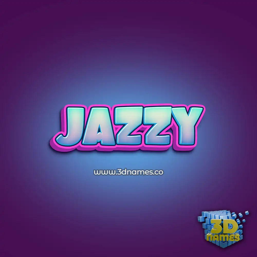 jazzy in Phat Purple style - 3D name wallpaper