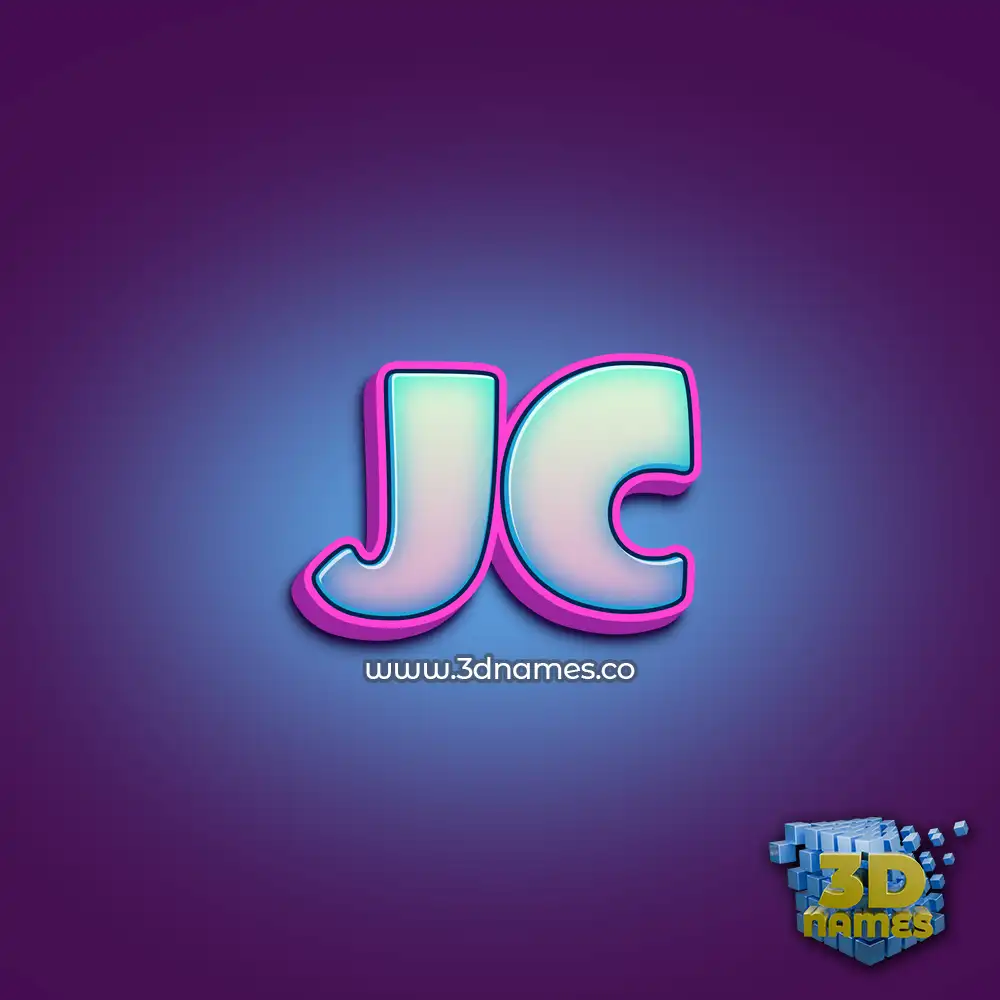 jc in Phat Purple style - 3D name wallpaper