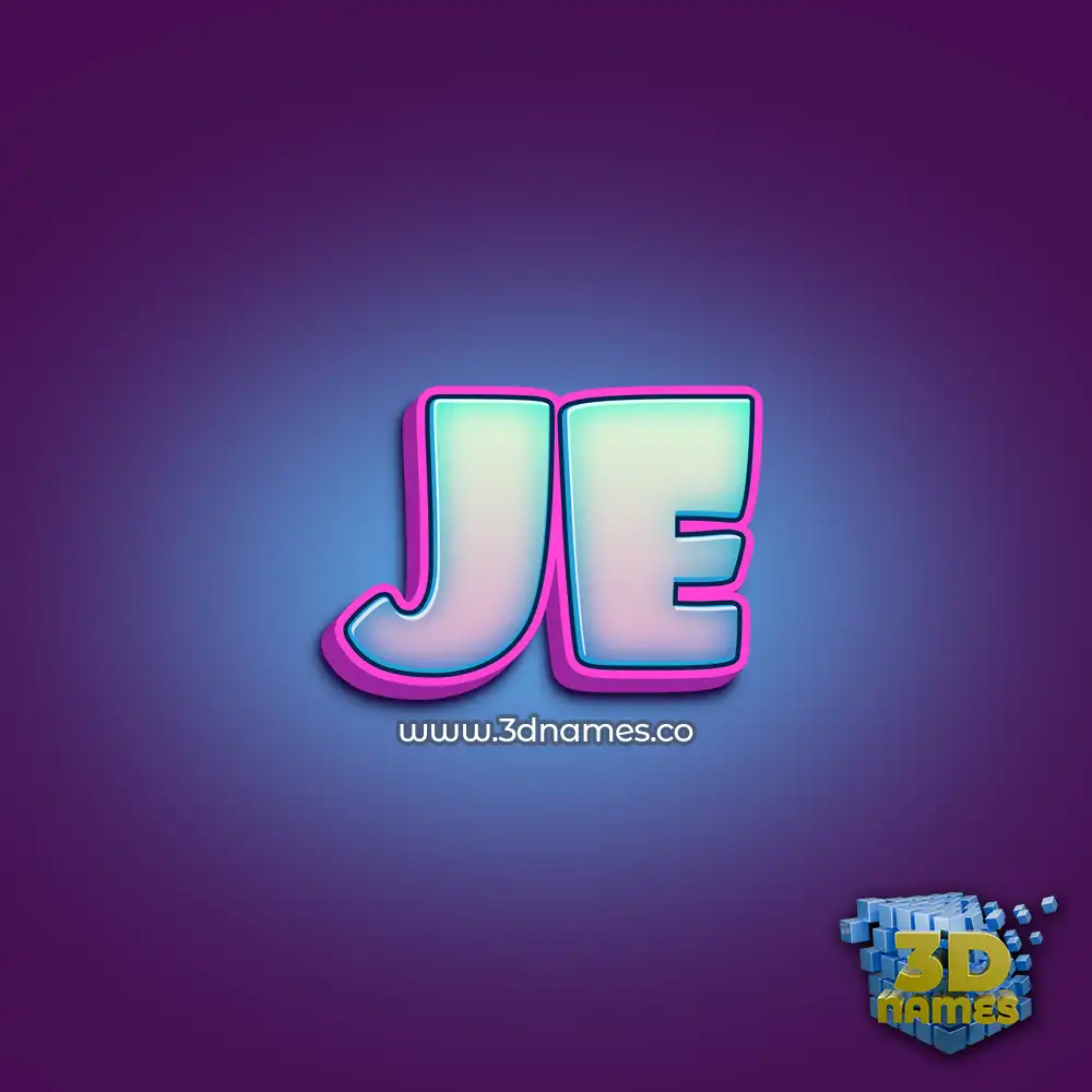 je in Phat Purple style - 3D name wallpaper