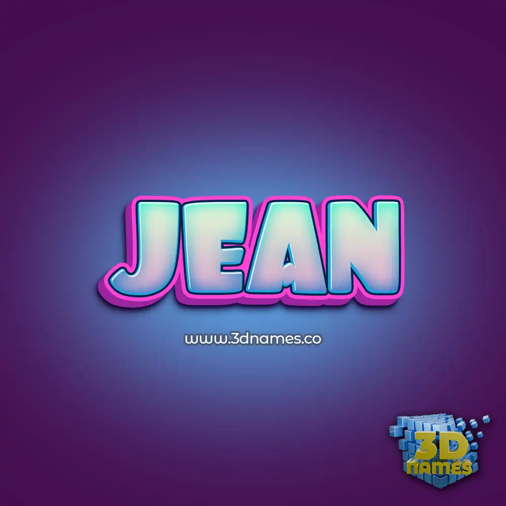 jean in Phat Purple style - 3D name wallpaper