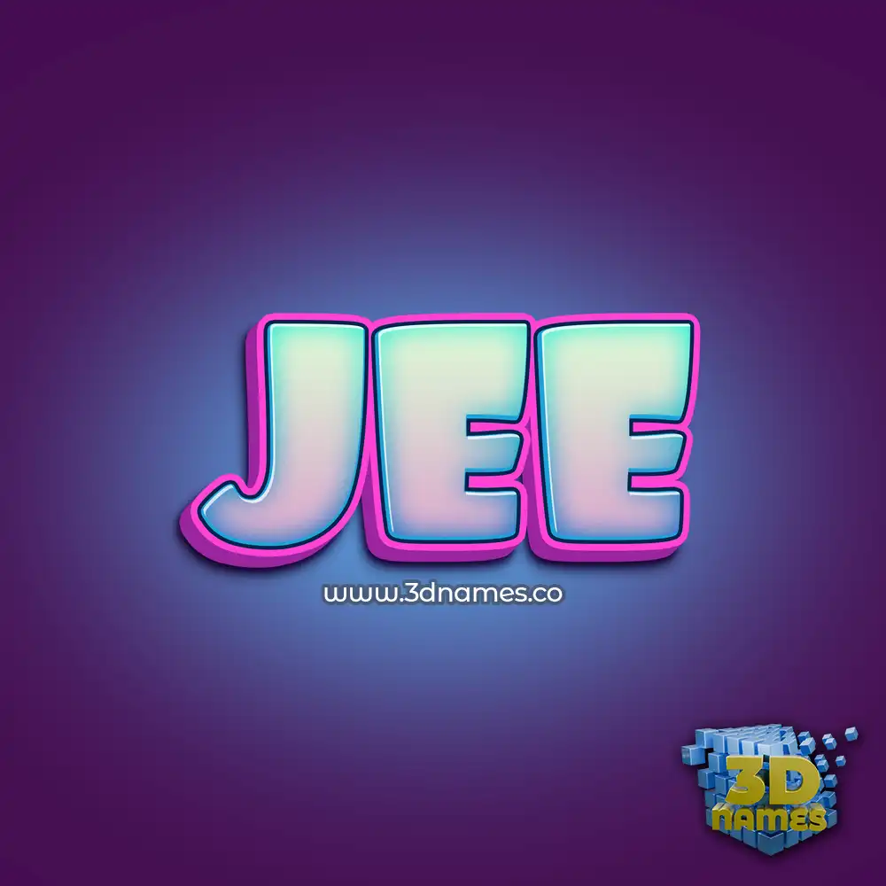 jee in Phat Purple style - 3D name wallpaper