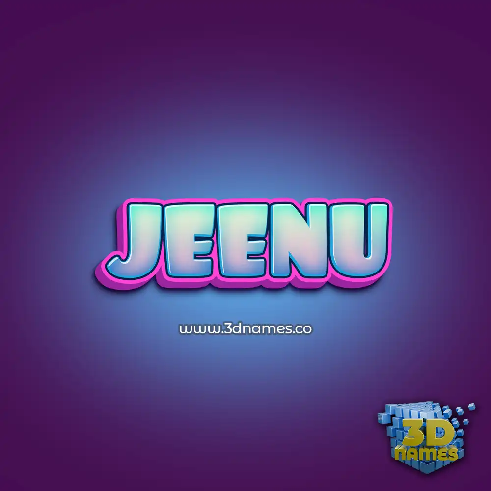 jeenu in Phat Purple style - 3D name wallpaper