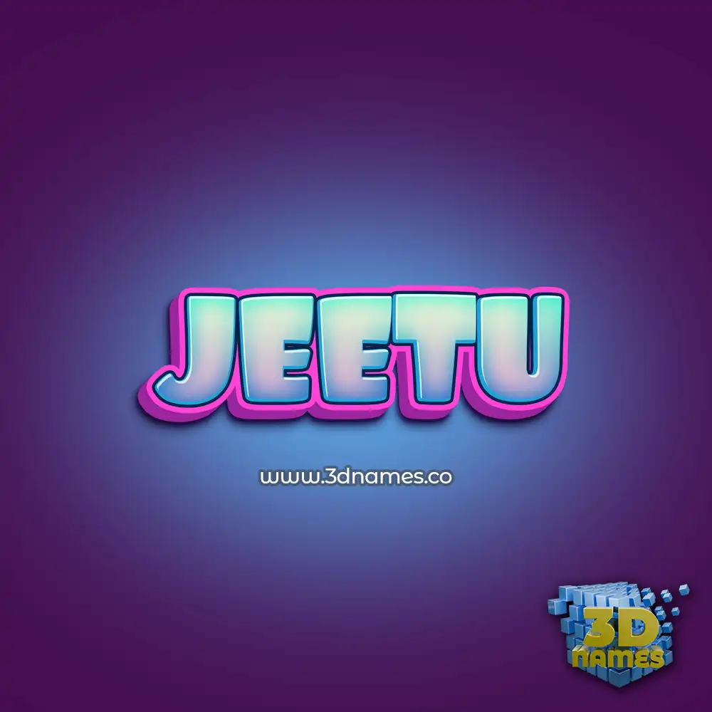 jeetu in Phat Purple style - 3D name wallpaper