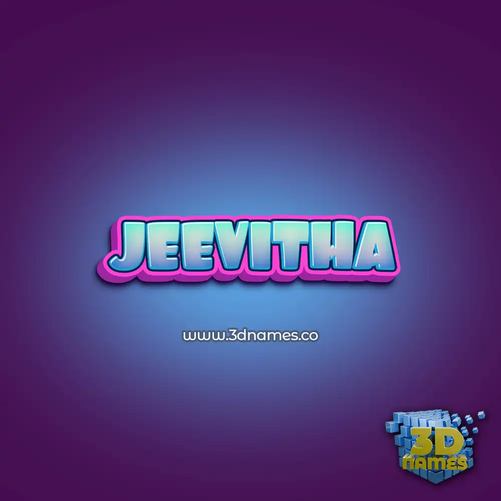 jeevitha in Phat Purple style - 3D name wallpaper