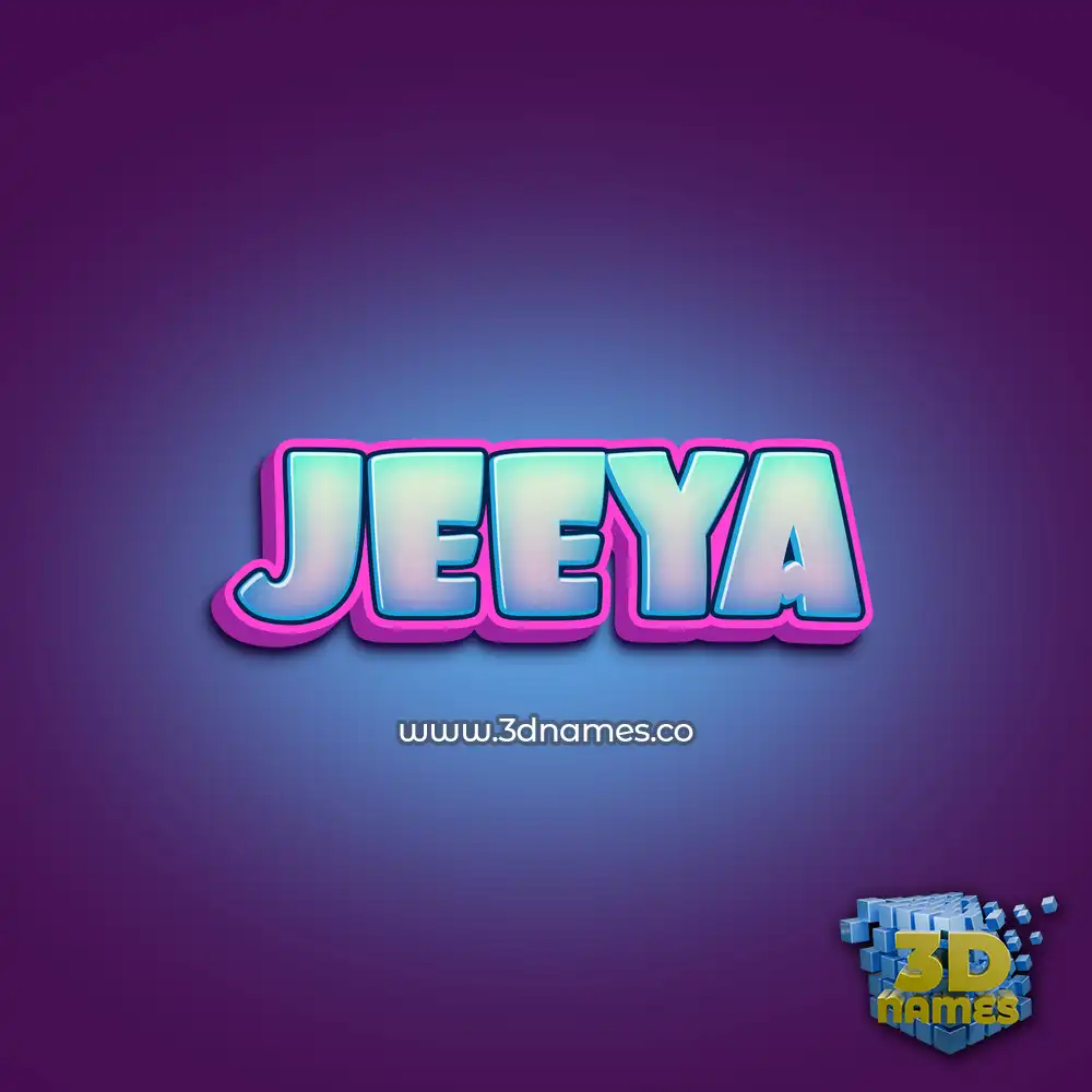 jeeya in Phat Purple style - 3D name wallpaper