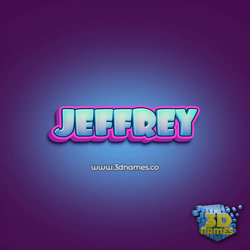 jeffrey in Phat Purple style - 3D name wallpaper