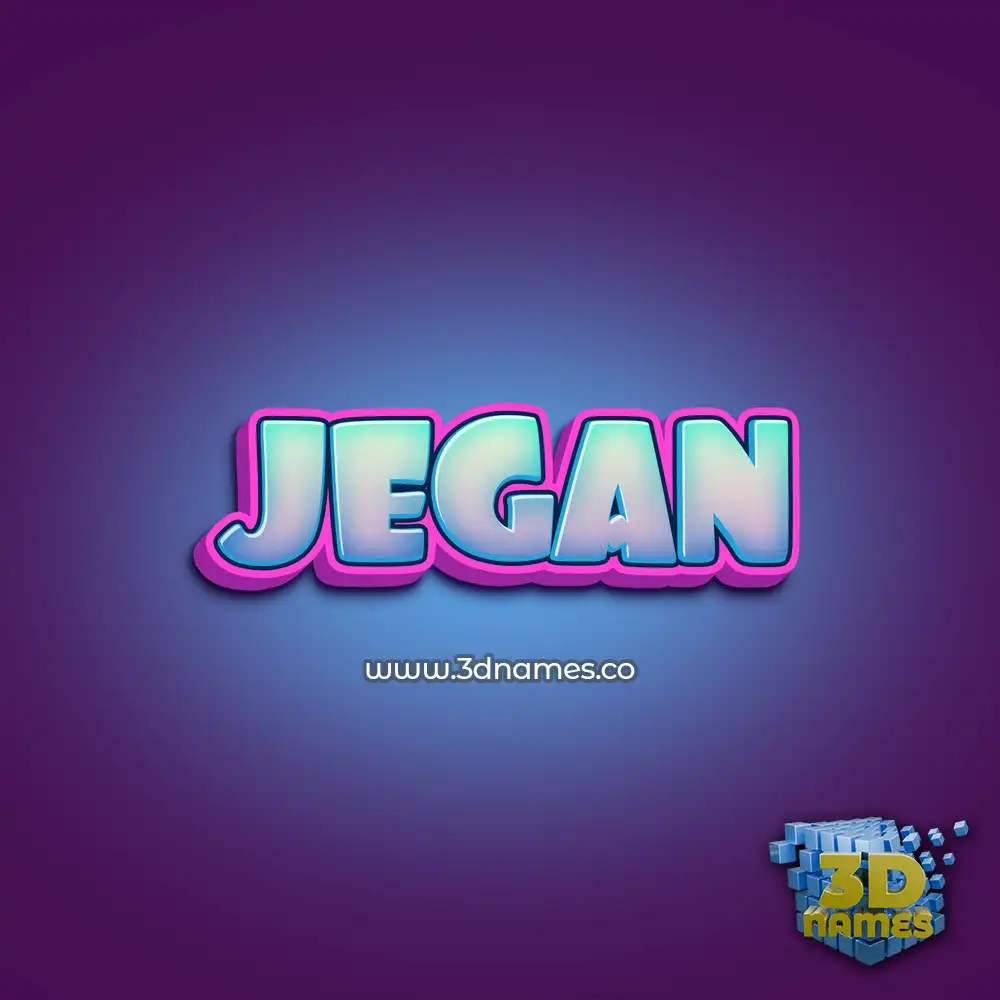 jegan in Phat Purple style - 3D name wallpaper