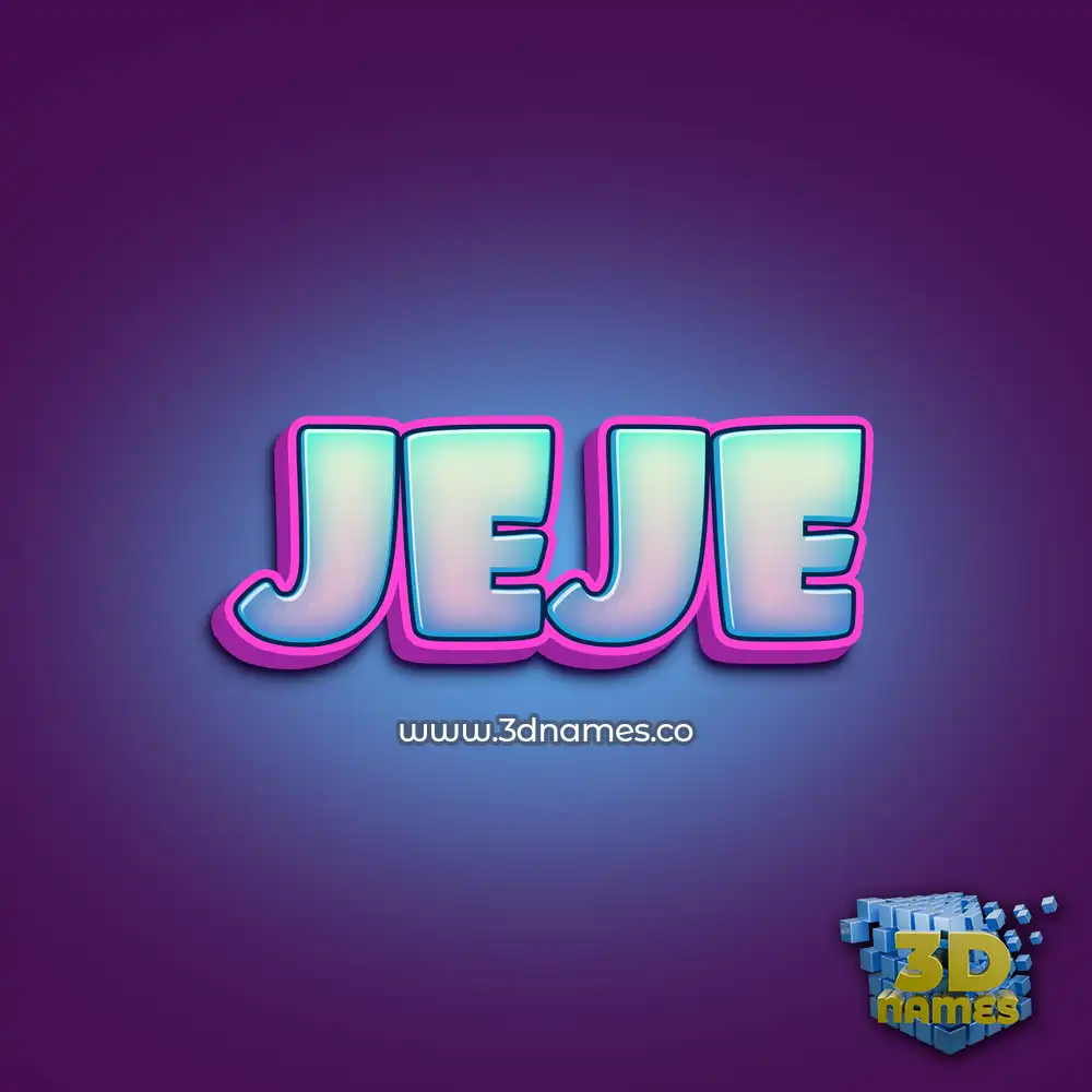 jeje in Phat Purple style - 3D name wallpaper