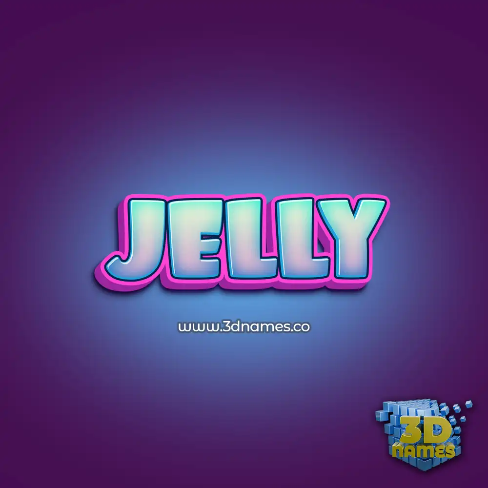 jelly in Phat Purple style - 3D name wallpaper