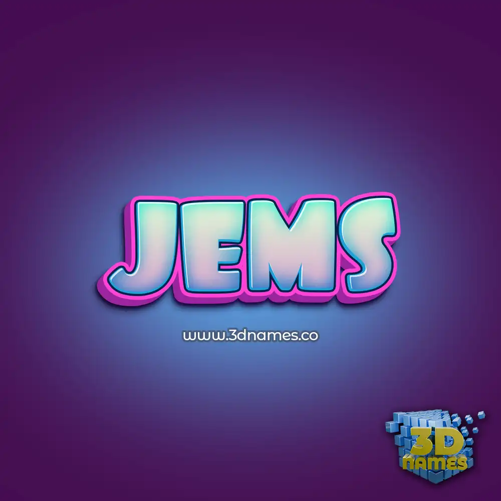jems in Phat Purple style - 3D name wallpaper