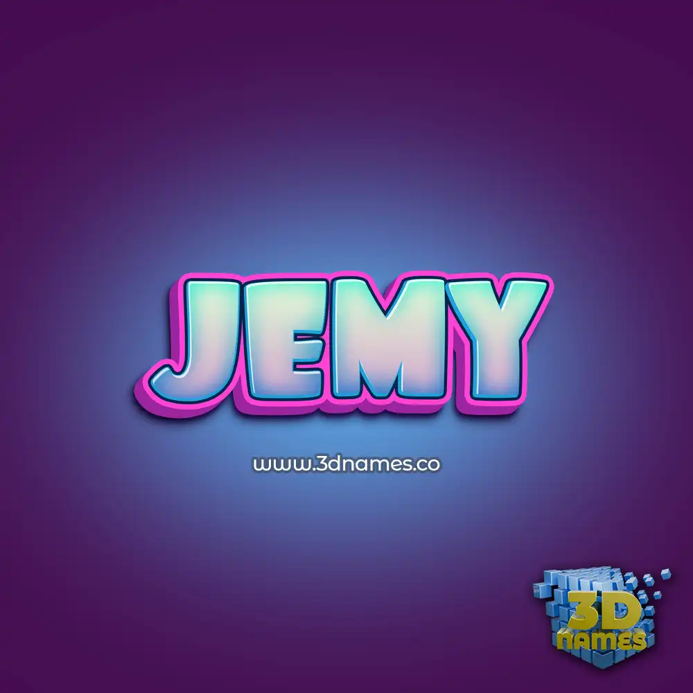 jemy in Phat Purple style - 3D name wallpaper