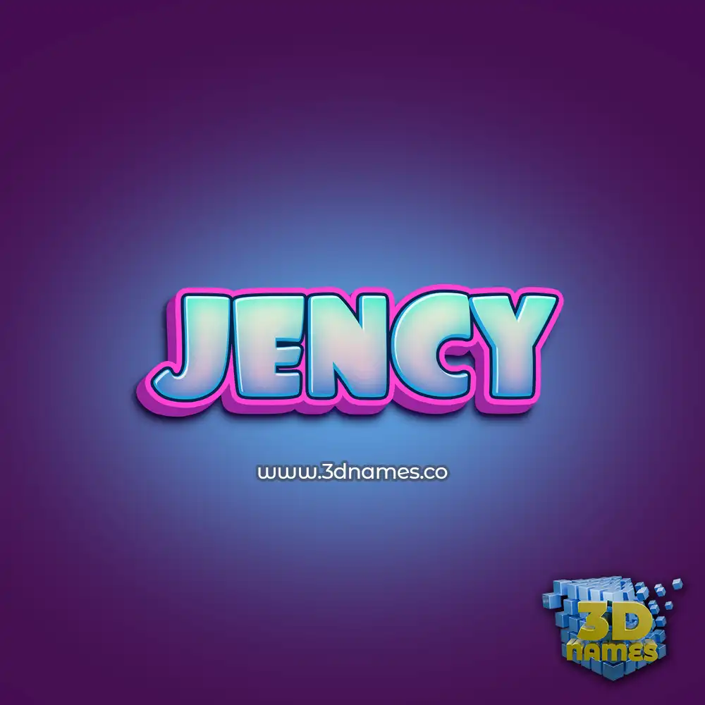 jency in Phat Purple style - 3D name wallpaper
