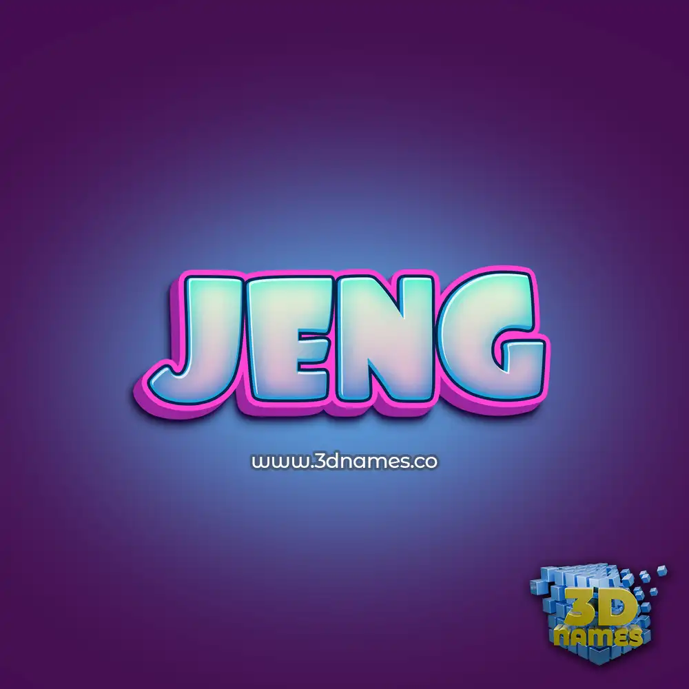 jeng in Phat Purple style - 3D name wallpaper