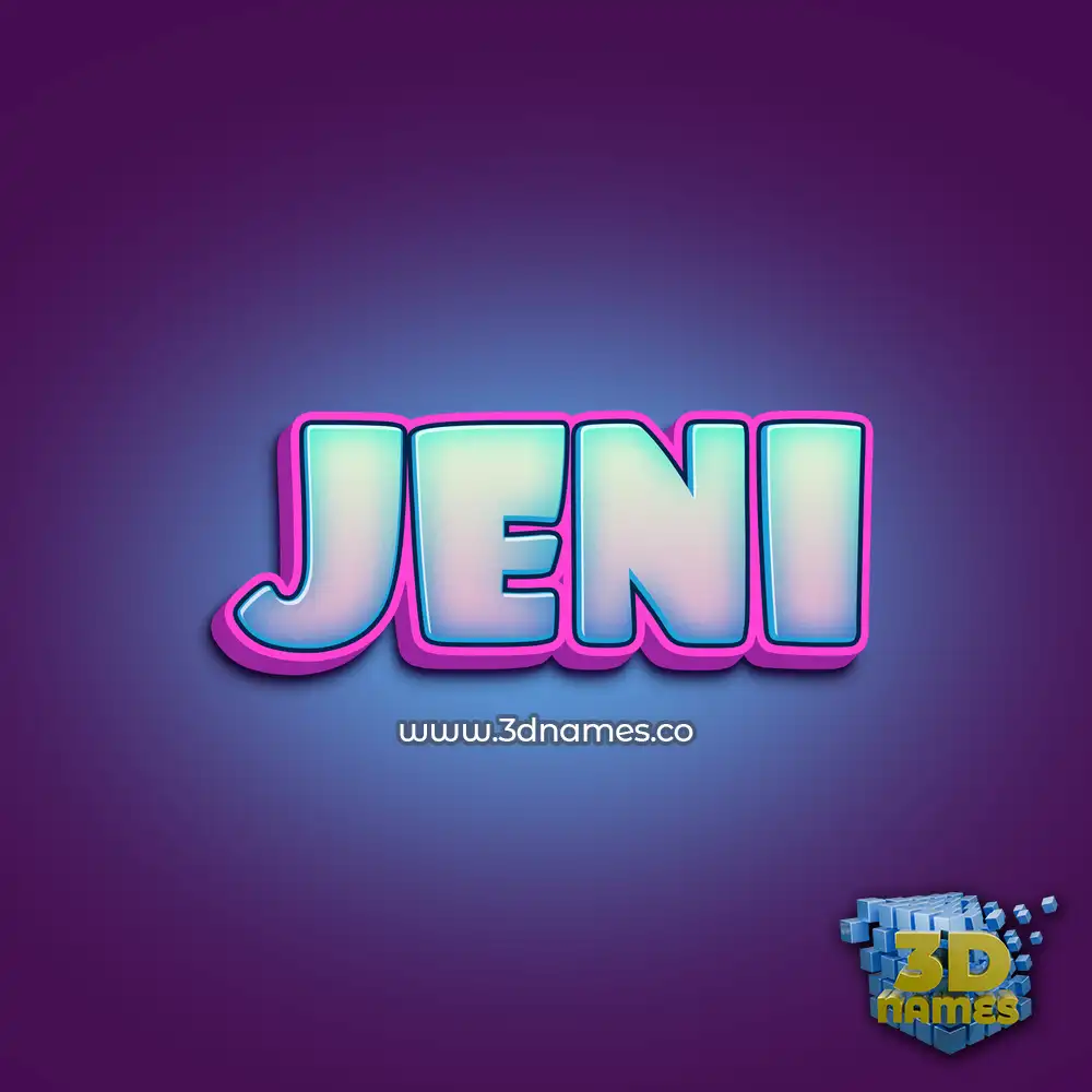 jeni in Phat Purple style - 3D name wallpaper