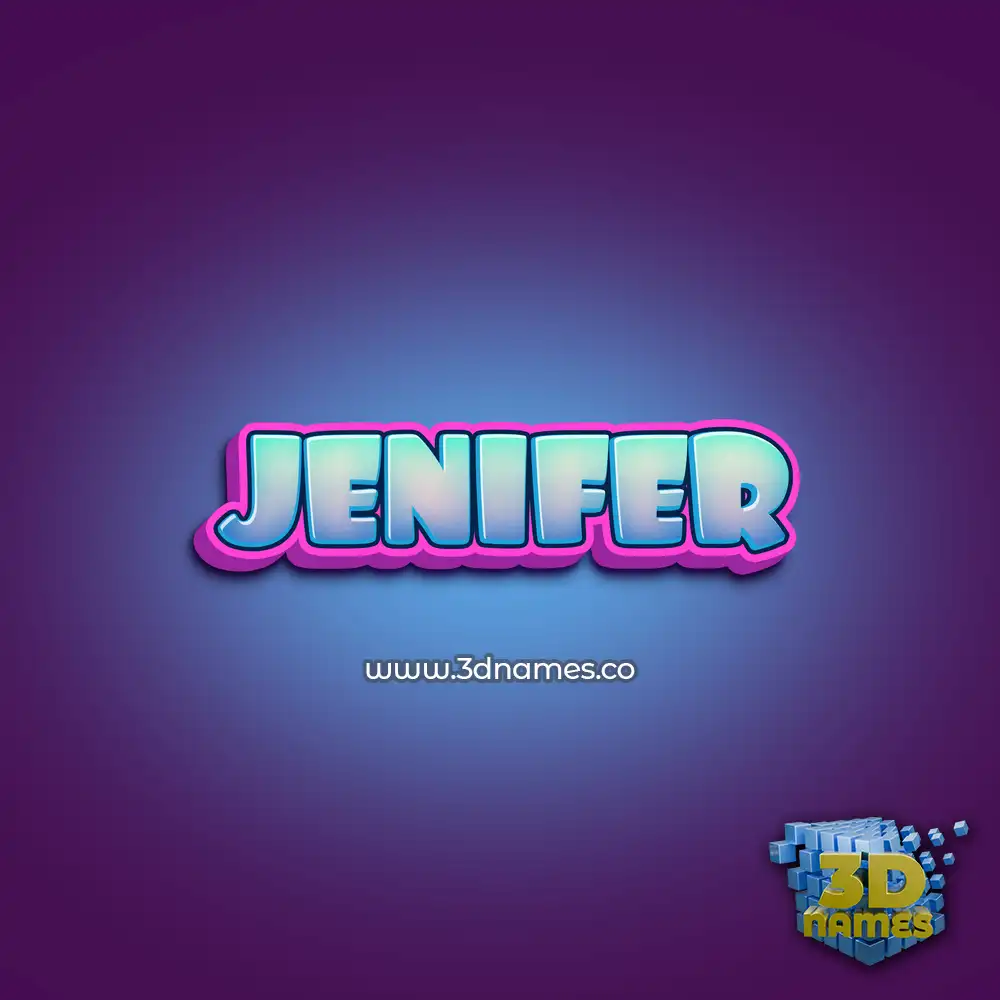 jenifer in Phat Purple style - 3D name wallpaper