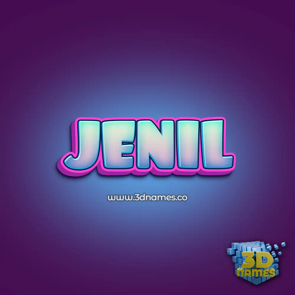 jenil in Phat Purple style - 3D name wallpaper