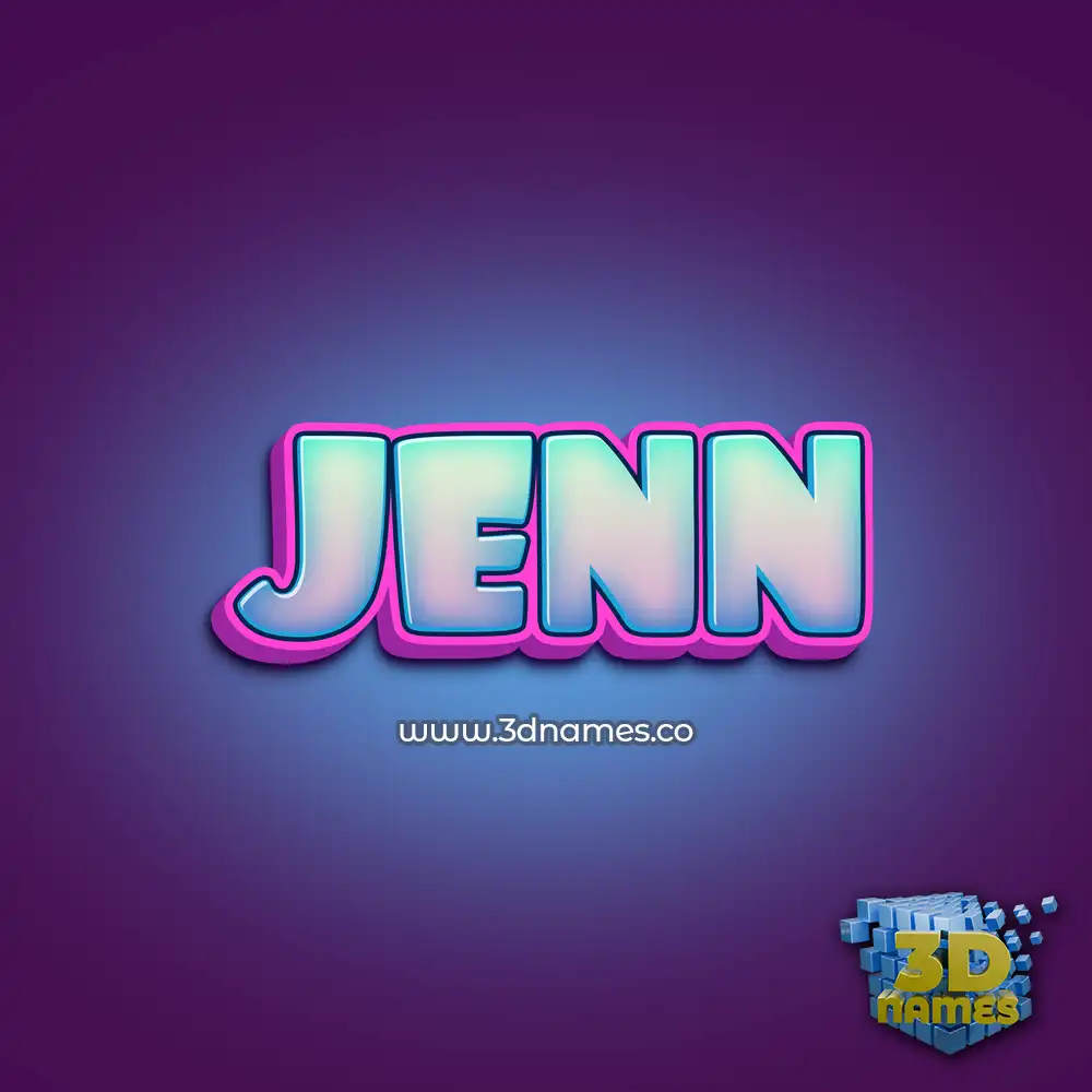 jenn in Phat Purple style - 3D name wallpaper