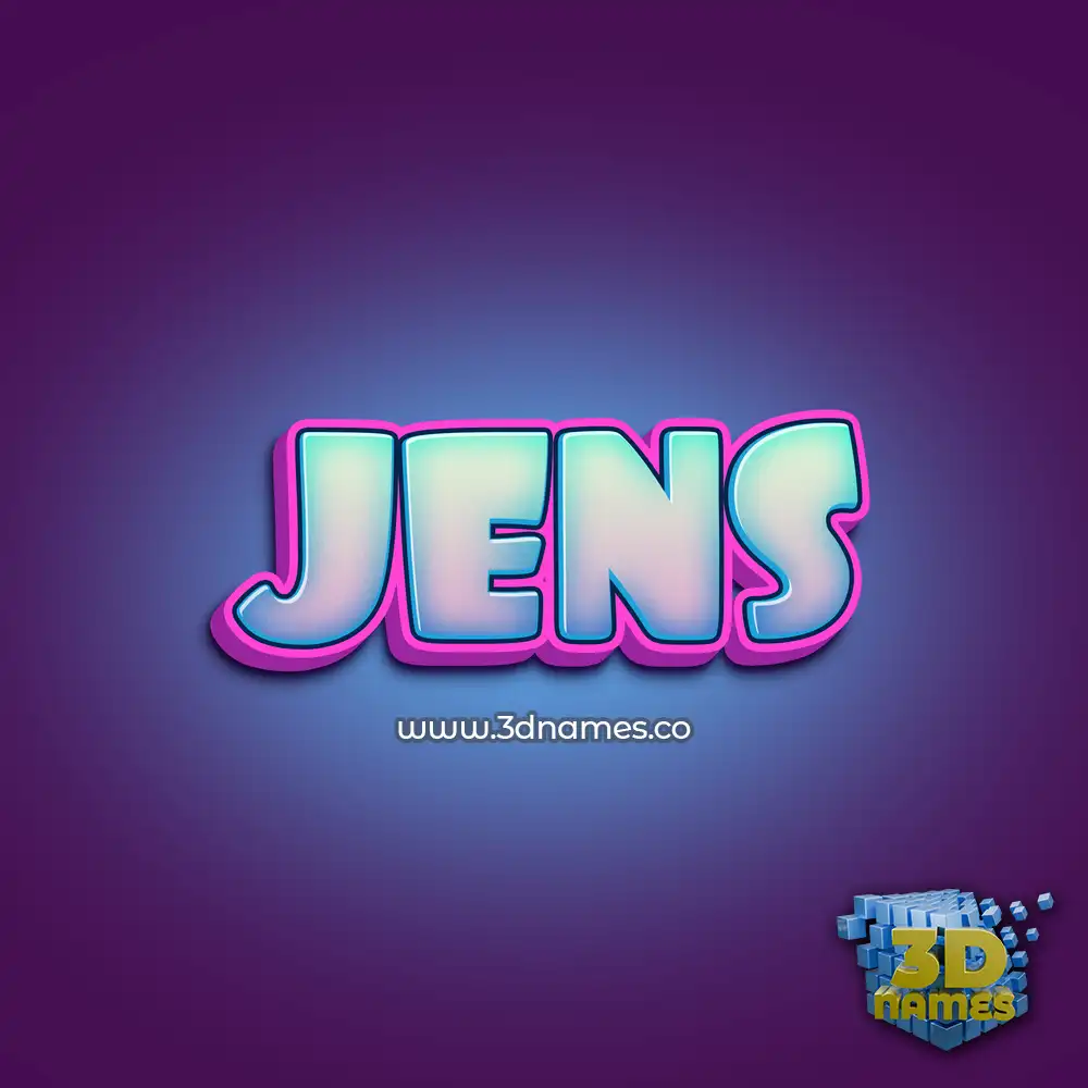 jens in Phat Purple style - 3D name wallpaper