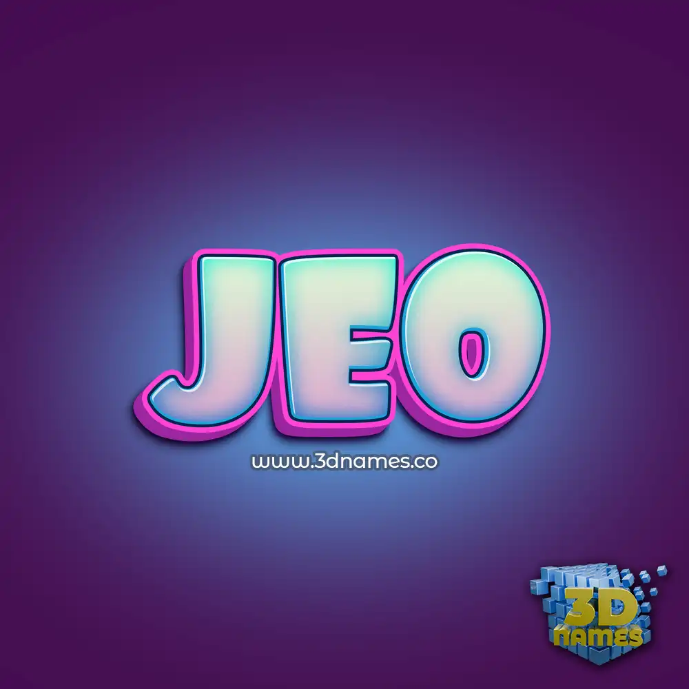 jeo in Phat Purple style - 3D name wallpaper