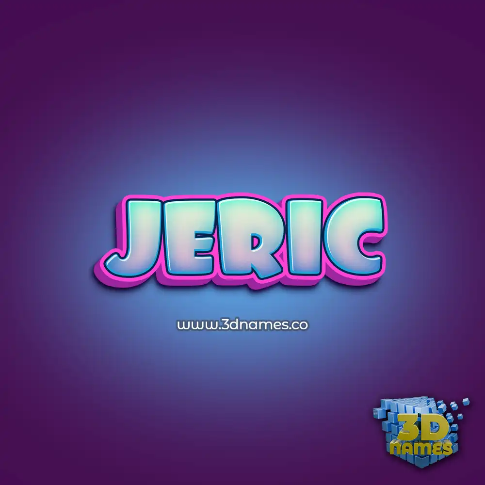 jeric in Phat Purple style - 3D name wallpaper