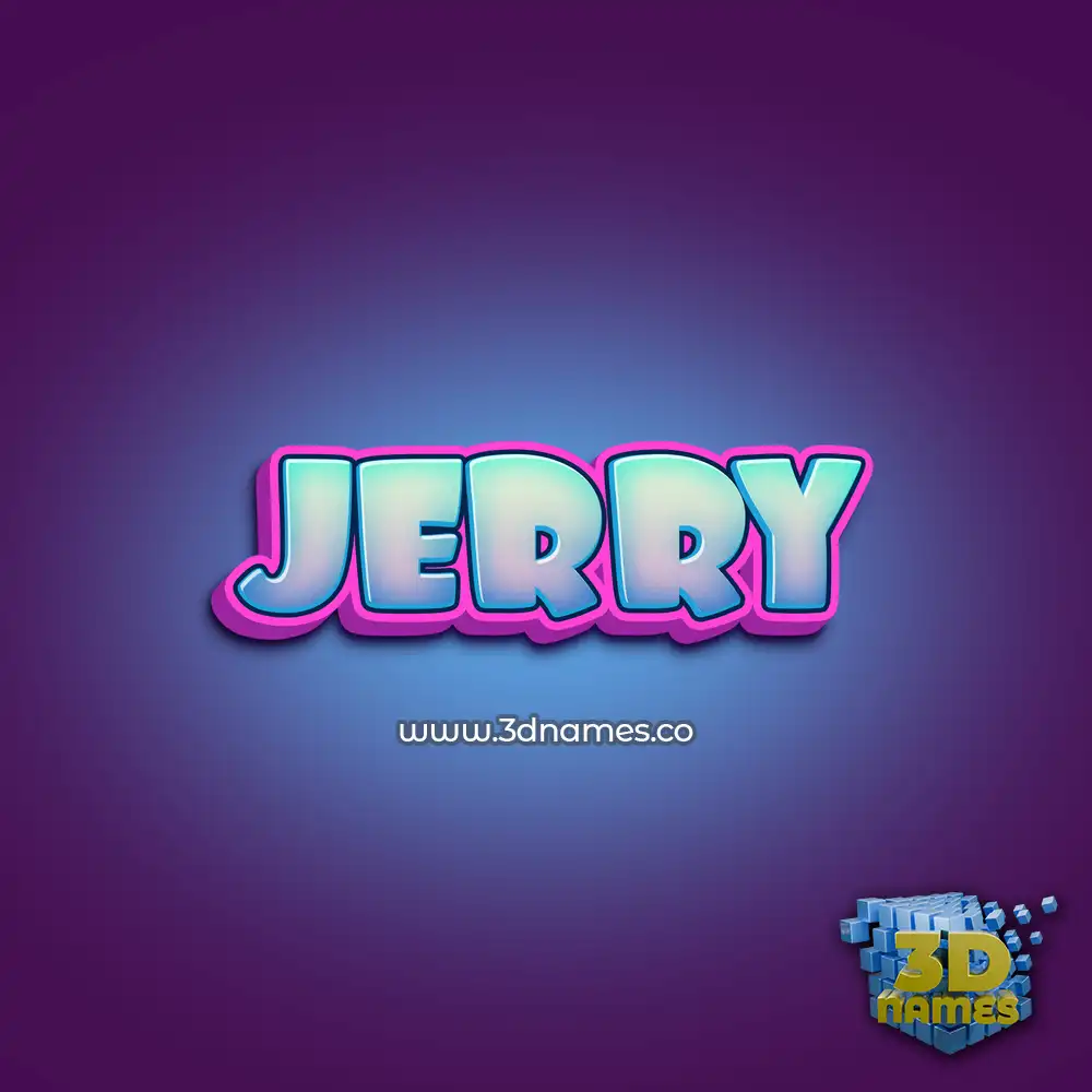 jerry in Phat Purple style - 3D name wallpaper