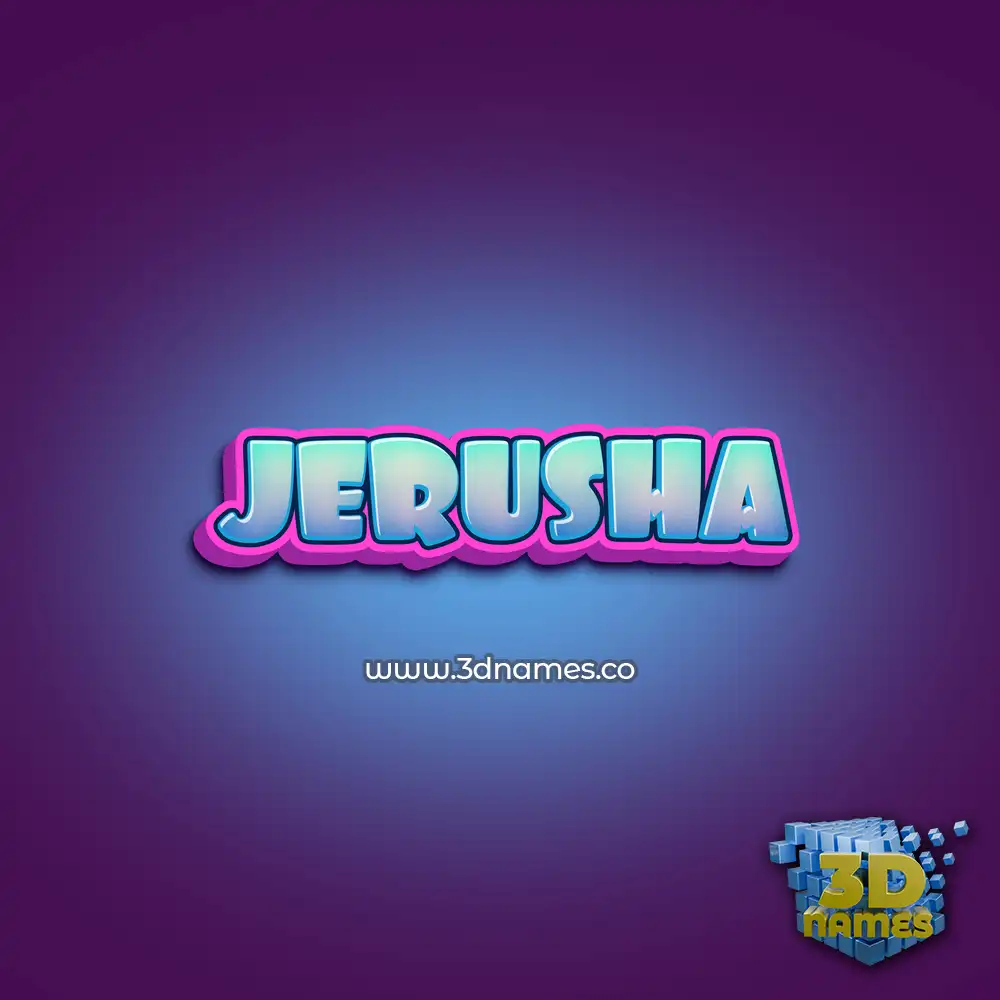 jerusha in Phat Purple style - 3D name wallpaper