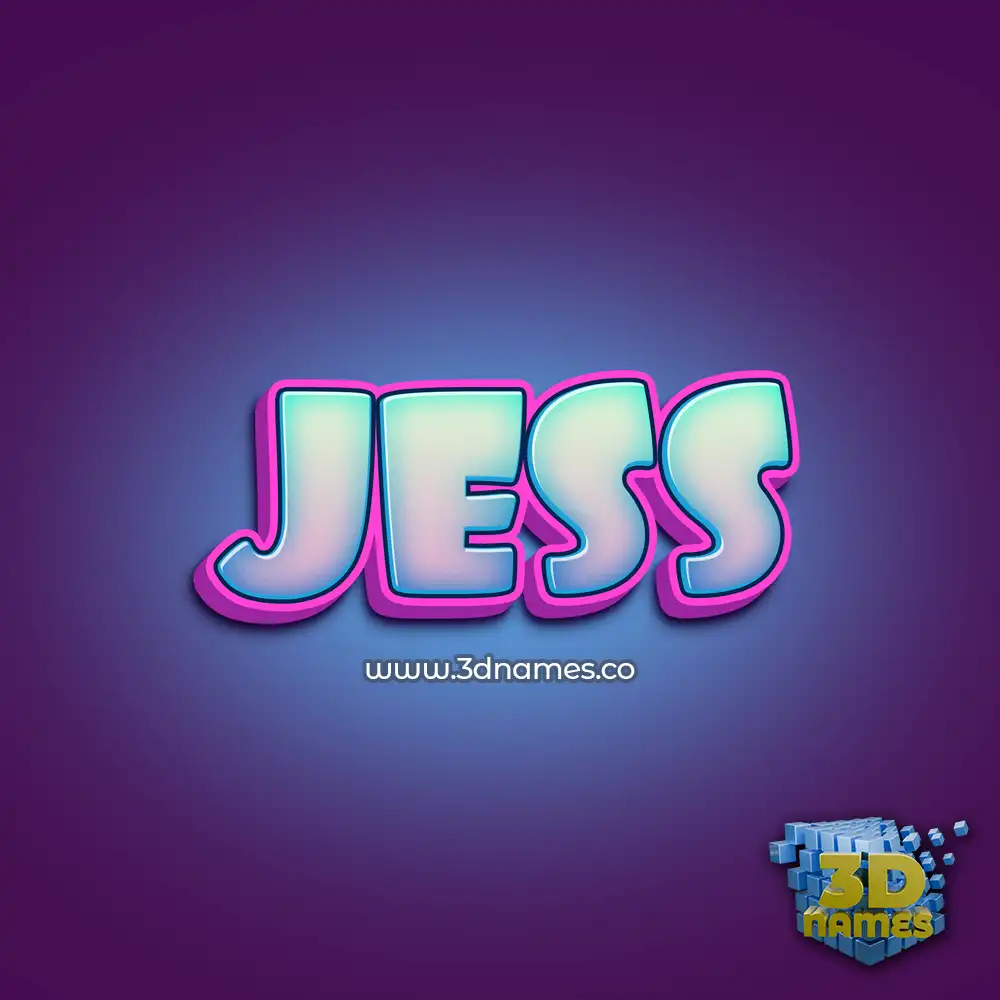jess in Phat Purple style - 3D name wallpaper
