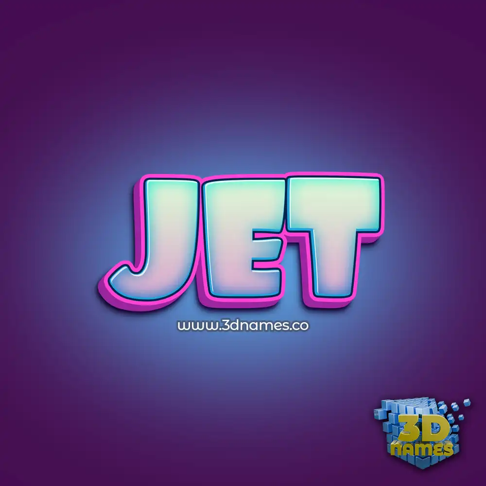 jet in Phat Purple style - 3D name wallpaper