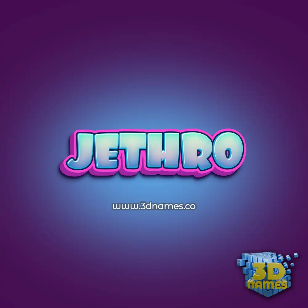 jethro in Phat Purple style - 3D name wallpaper