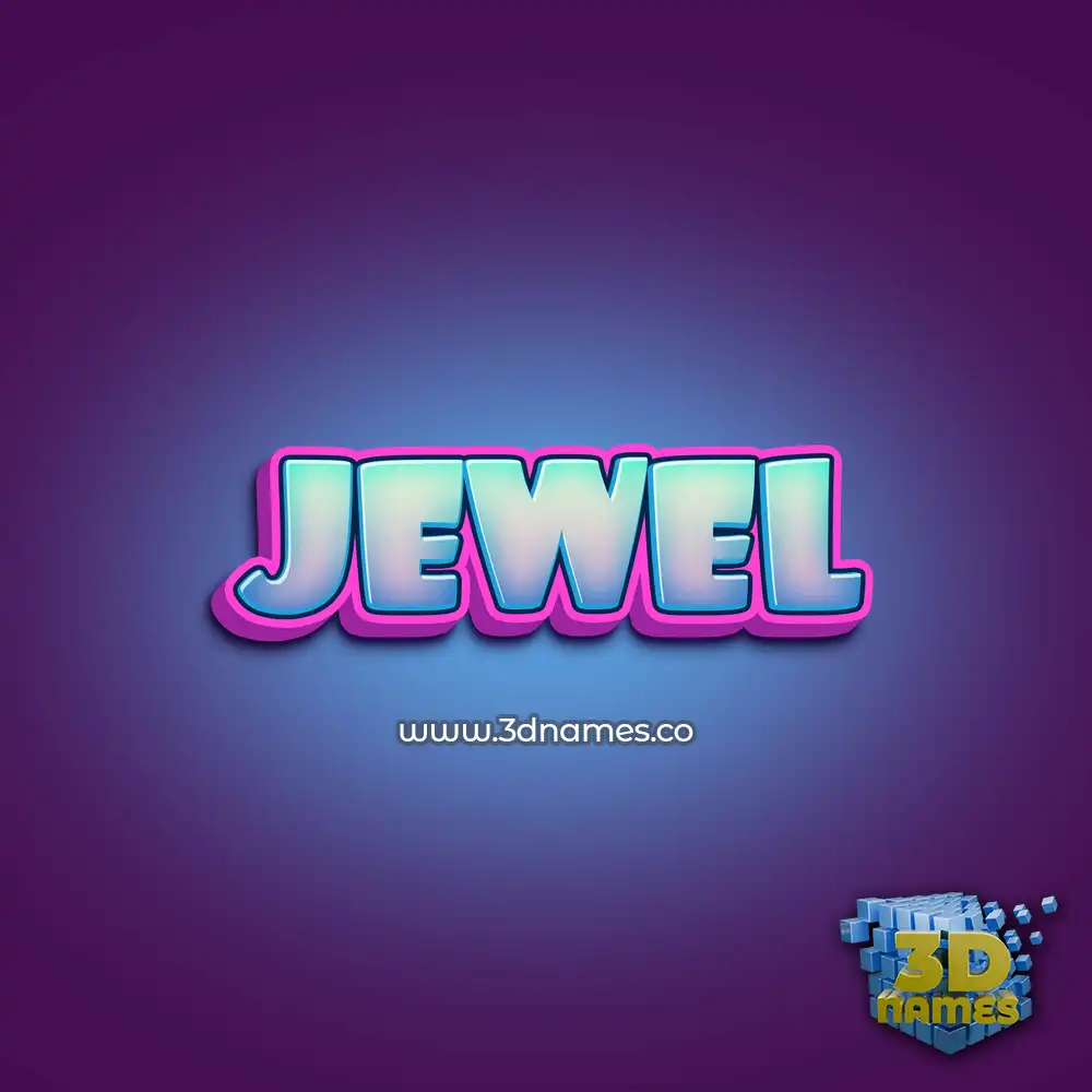 jewel in Phat Purple style - 3D name wallpaper