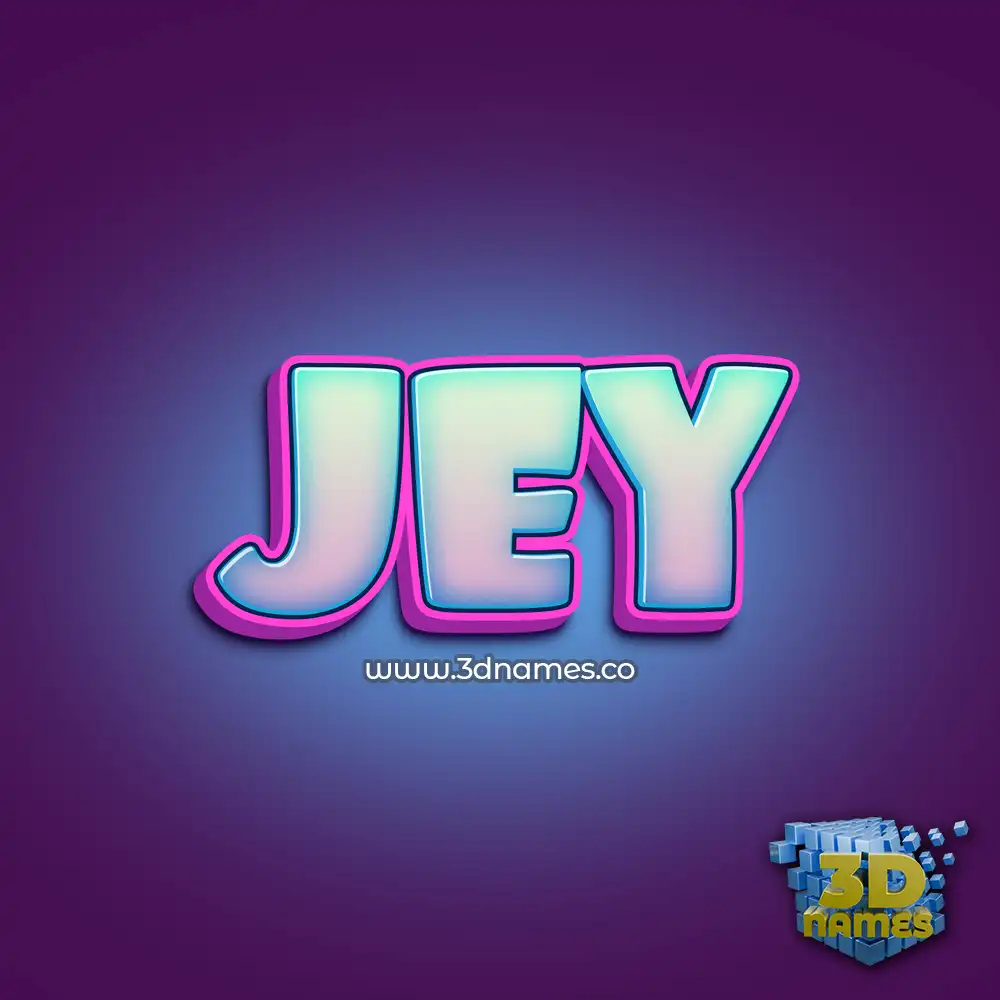 jey in Phat Purple style - 3D name wallpaper