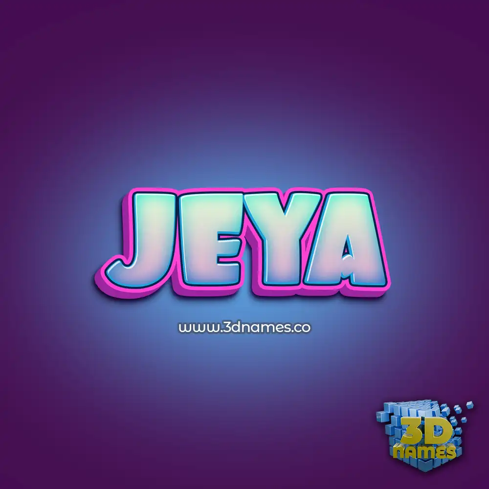 jeya in Phat Purple style - 3D name wallpaper