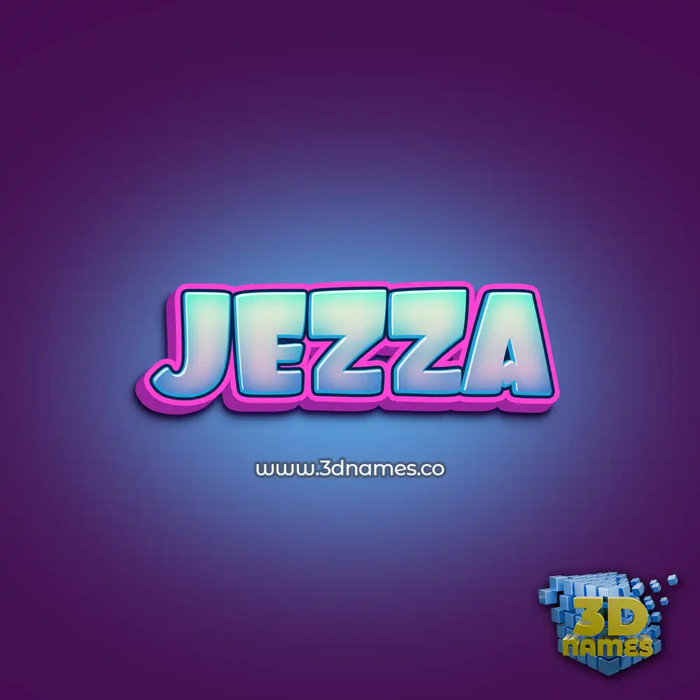 jezza in Phat Purple style - 3D name wallpaper