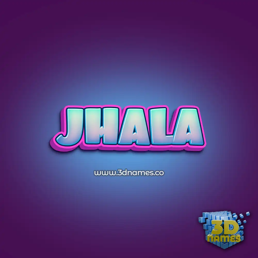 jhala in Phat Purple style - 3D name wallpaper
