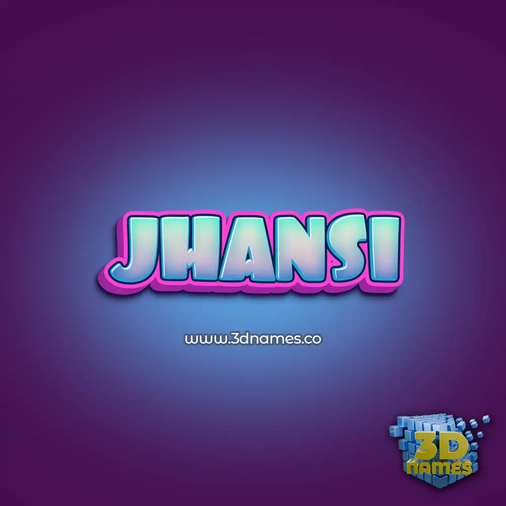 jhansi in Phat Purple style - 3D name wallpaper
