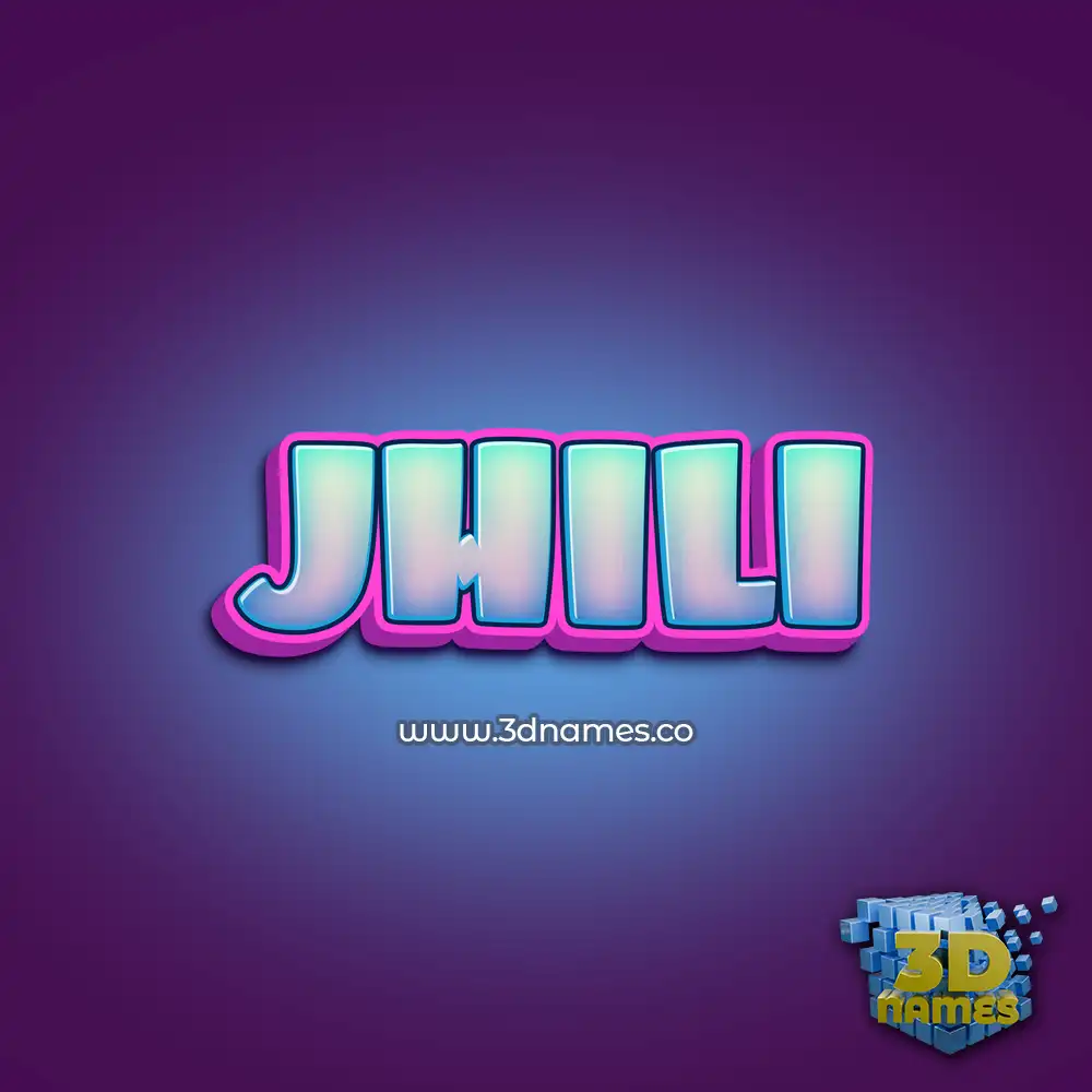 jhili in Phat Purple style - 3D name wallpaper