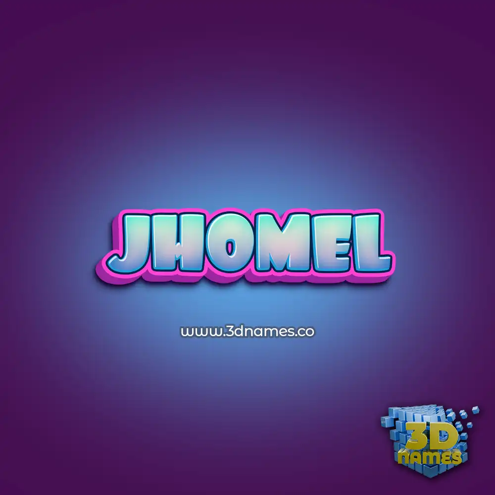 jhomel in Phat Purple style - 3D name wallpaper
