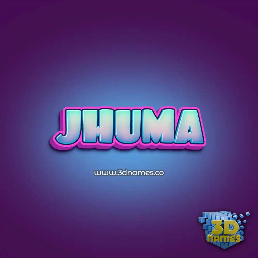 jhuma in Phat Purple style - 3D name wallpaper