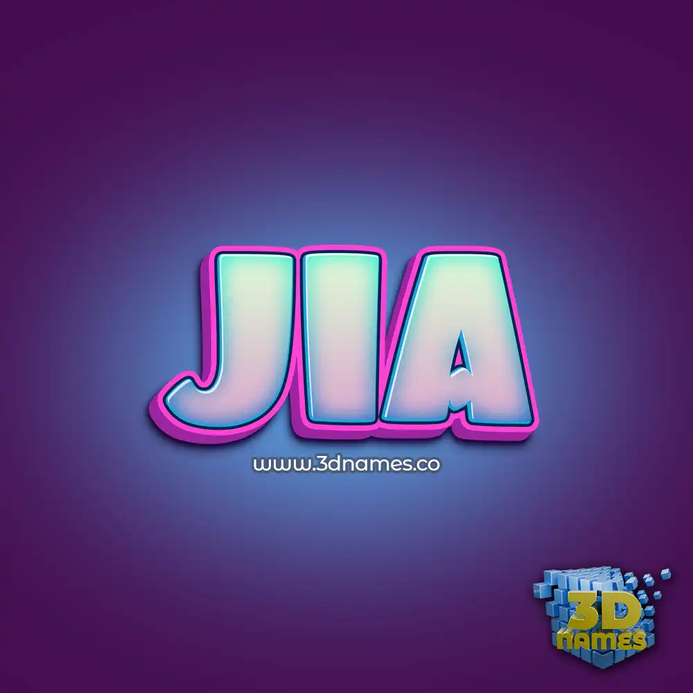 jia in Phat Purple style - 3D name wallpaper