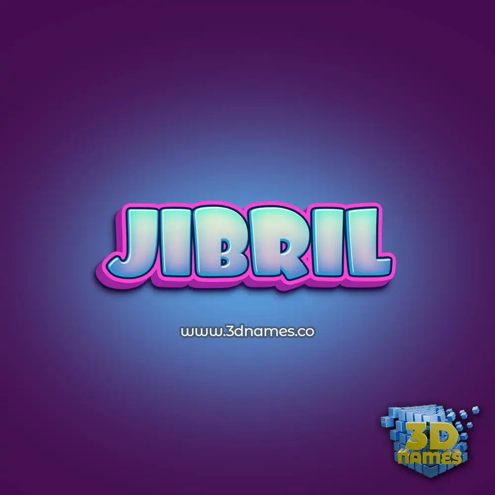 jibril in Phat Purple style - 3D name wallpaper