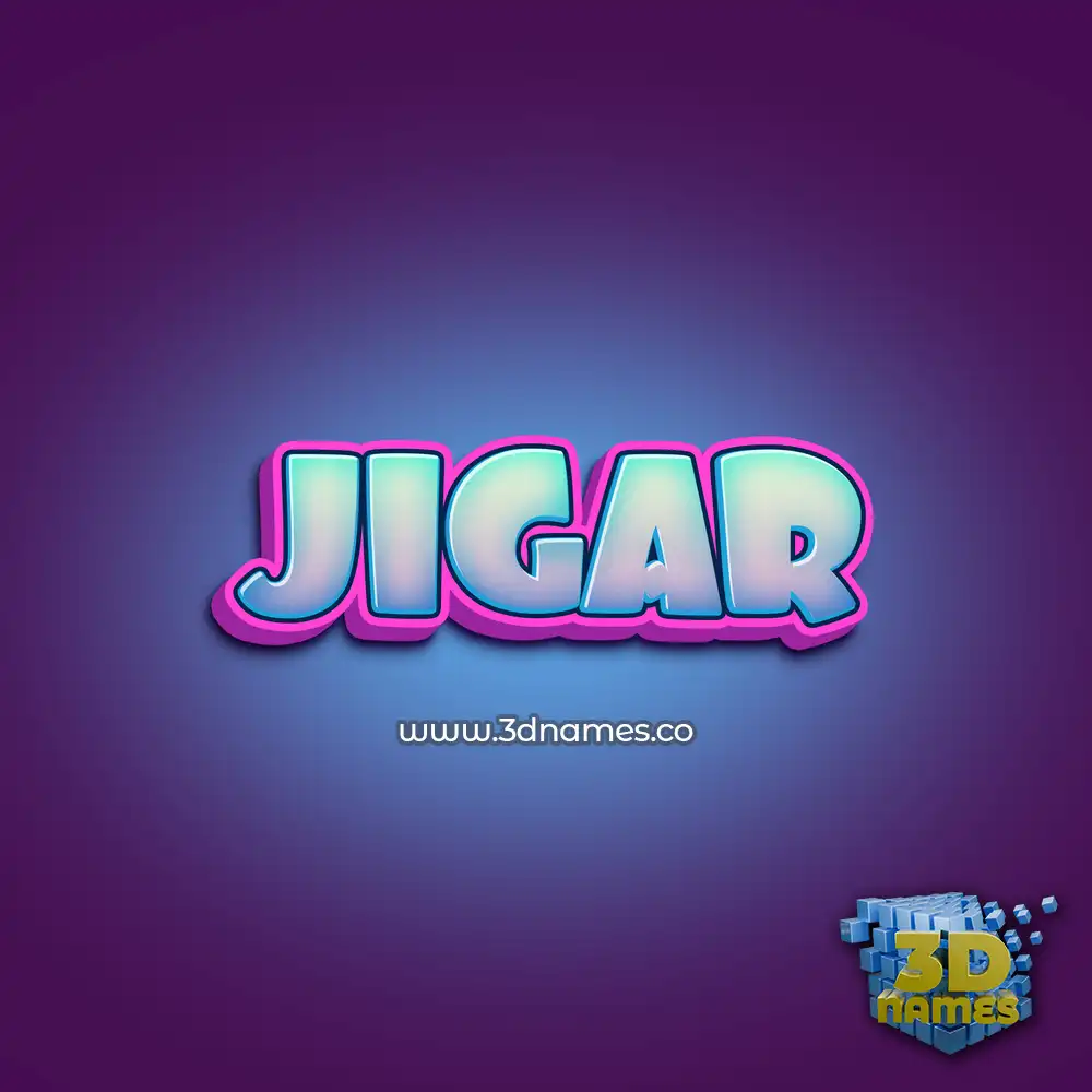 jigar in Phat Purple style - 3D name wallpaper